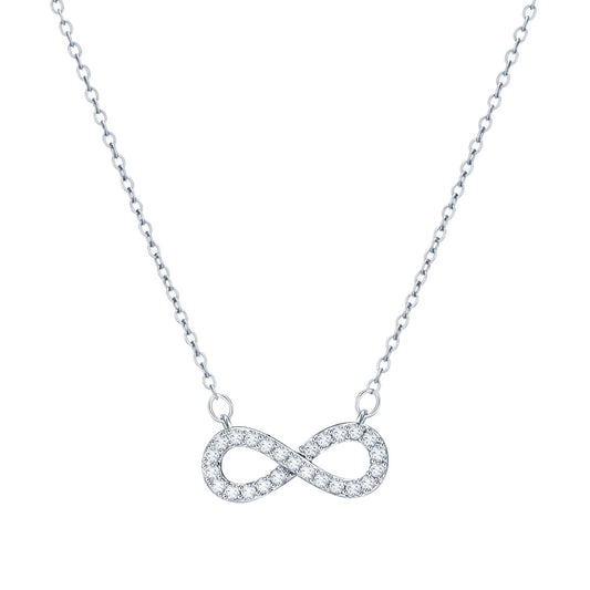 "INFINITY" Sterling Silver Necklace (SILVER)